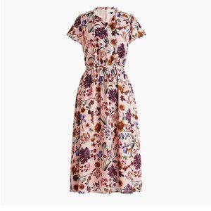J. Crew Short-sleeve floral midi dress
